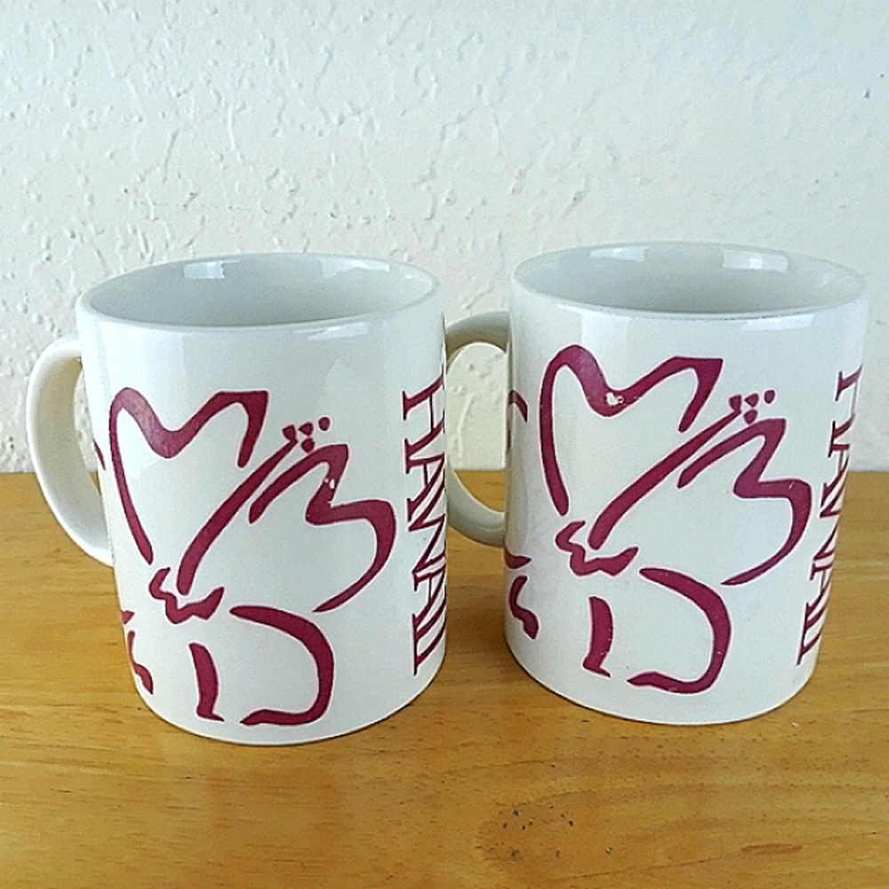 Coffee Mugs Hilo Hattie Hawaiian Vintage Like New